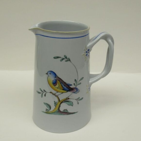 Spode China England QUEEN'S BIRD 5 1/2 Inch High 16 Ounce Milk Jug or Pitcher - Picture 1 of 5
